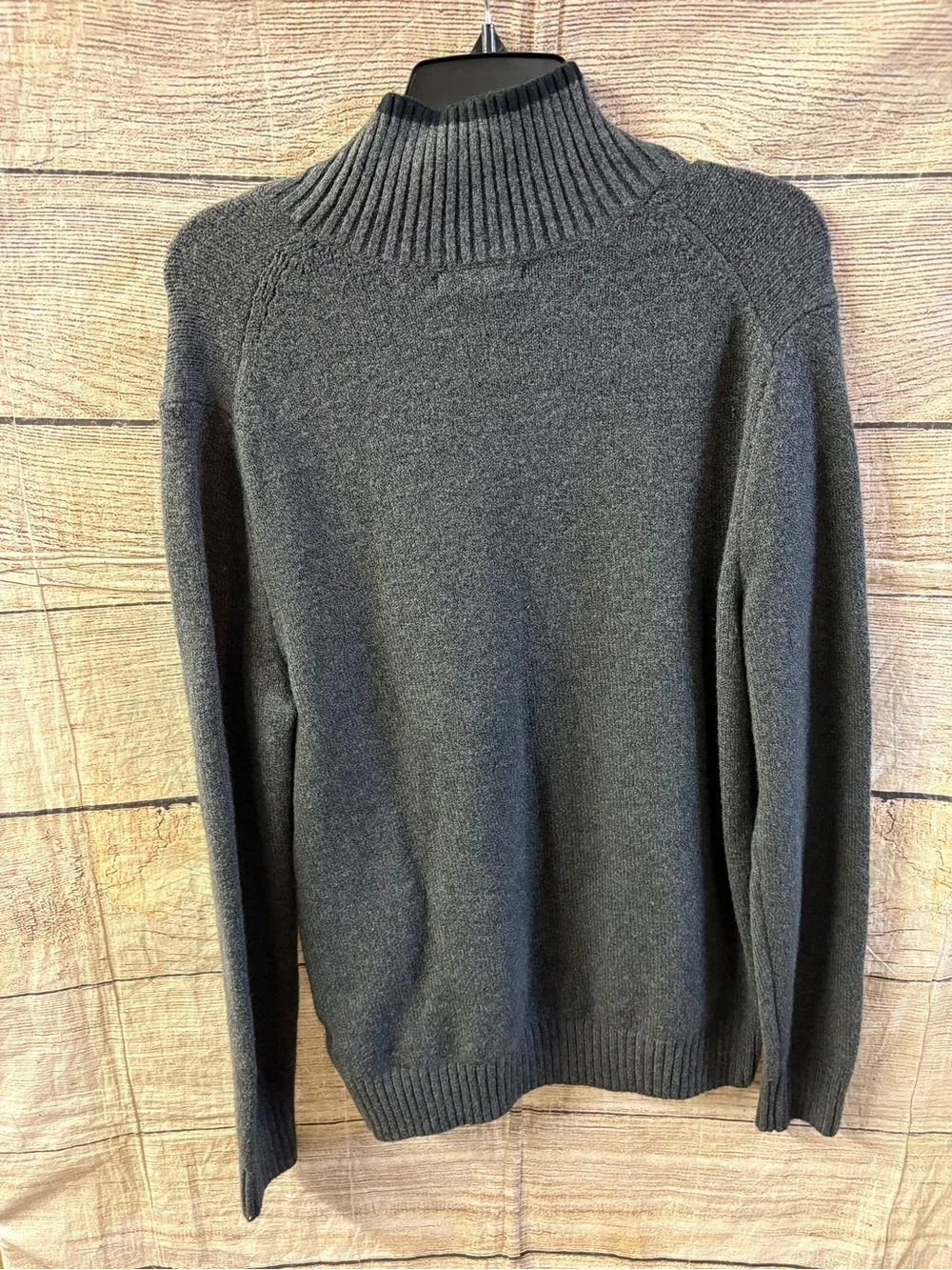 😍 Men's Banana Republic Dark Gray Ribbed Turtleneck Sweater